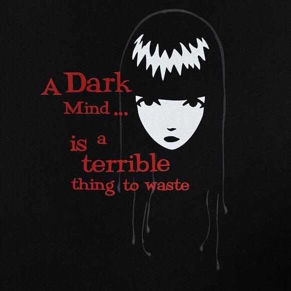 Vintage NWT Emily the Strange Dark Mind Graphic Tee T Shirt Large Goth Hot Topic - Picture 4 of 14